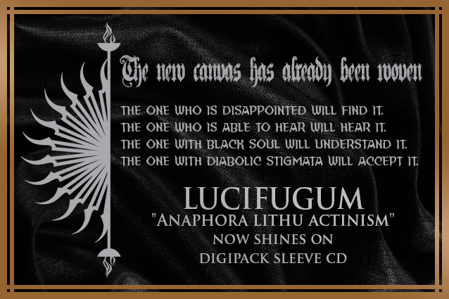 LUCIFUGUM 'Anaphora lithu actinism' digipack sleeve cd